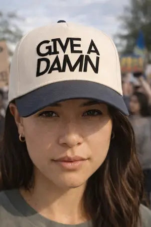 Give A Damn Trucker Cap | Black