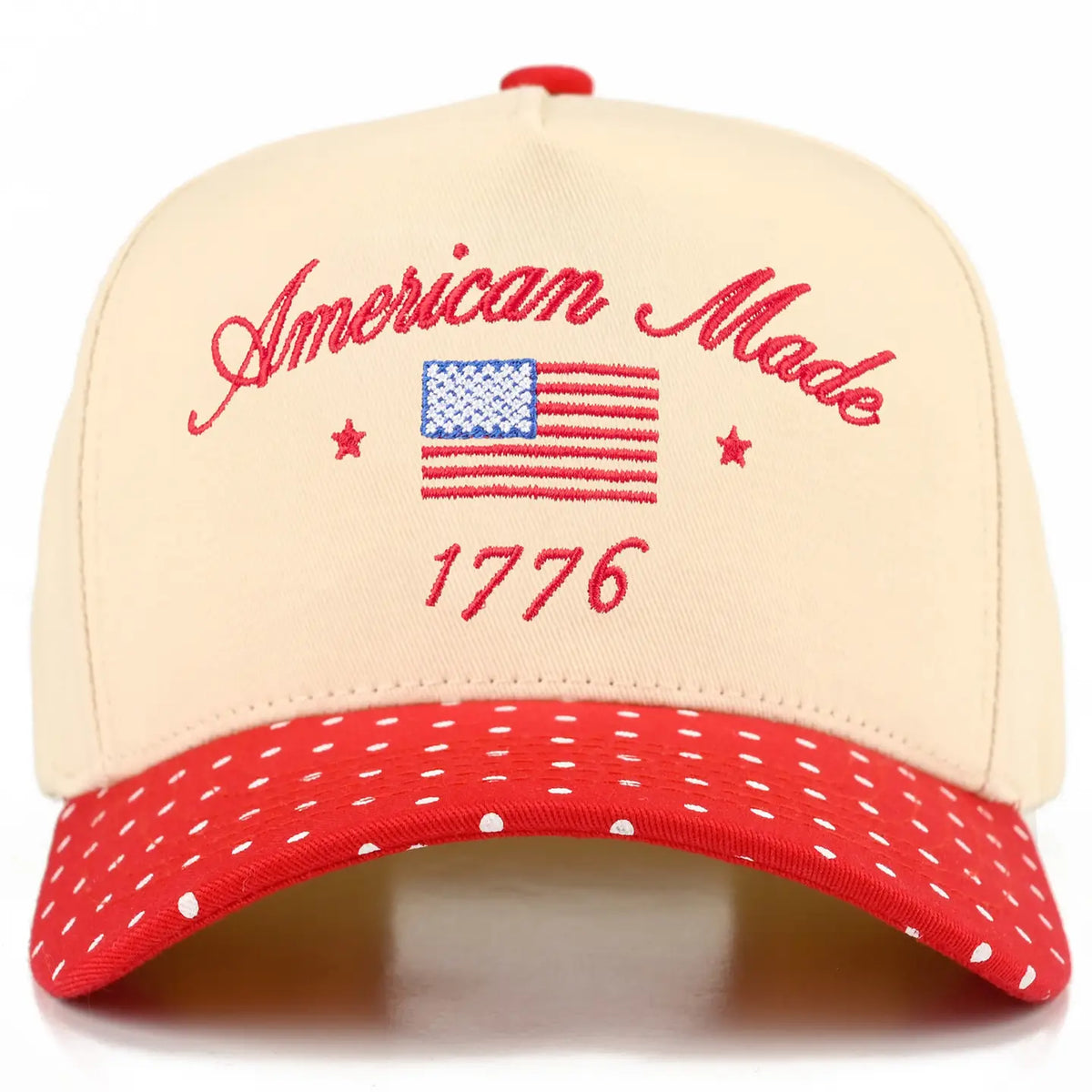 American Made Polka Dot Trucker Cap | Red