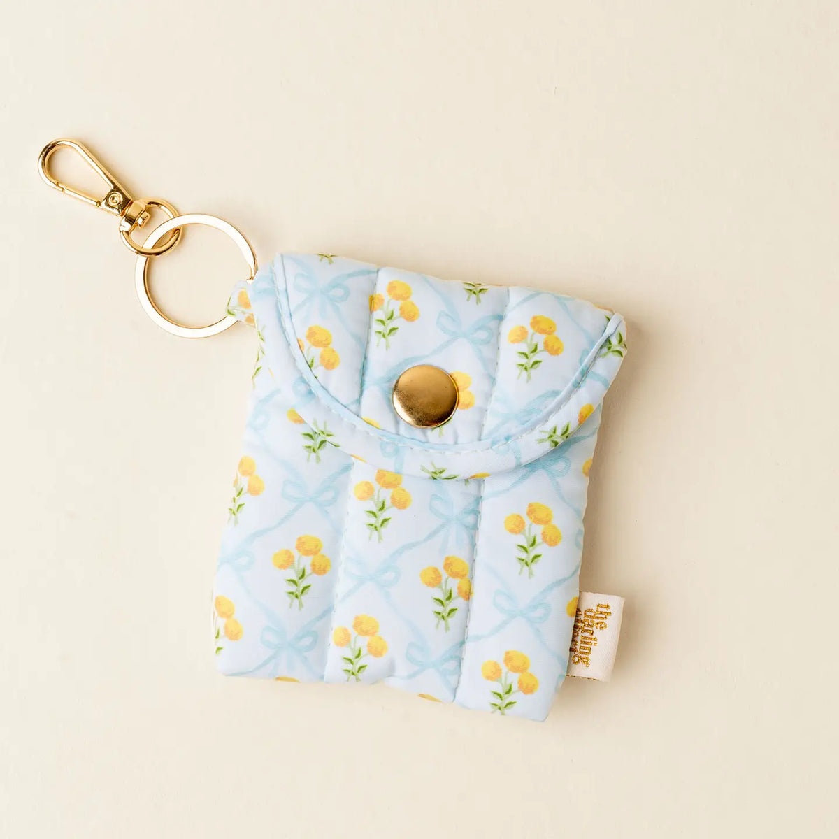 Puffy Earbud Case Keychain | Marigold Sage