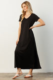 Jersey Pocket Maxi Dress | Black