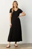 Jersey Pocket Maxi Dress | Black