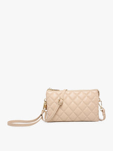 Riley Quilted Crossbody Bag | Tan