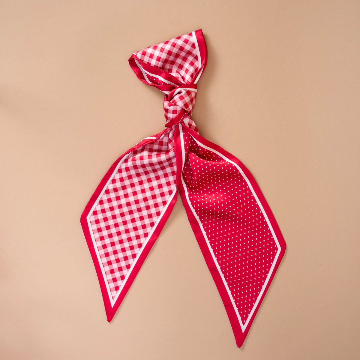 Twirl & Tie Scarf Accessory | Gingham Red