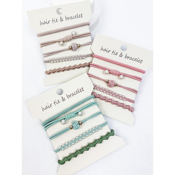 Boho Knot Hair Tie/Bracelet Set | Various