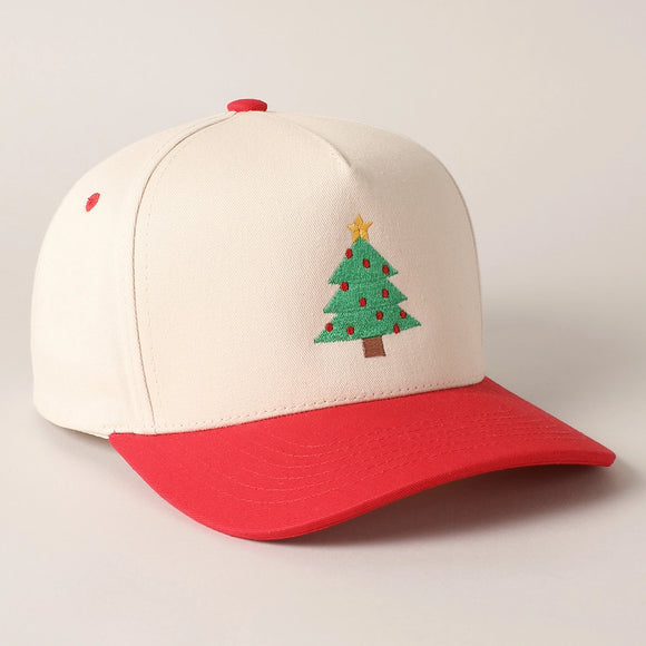 Christmas Tree Trucker Cap | Red
