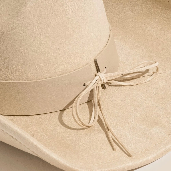 Western Turquoise Beaded Cowboy Hat | Cream