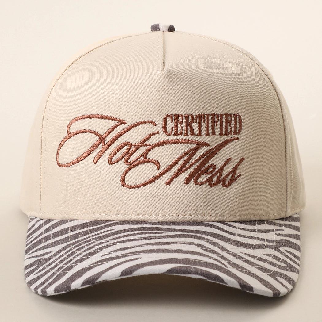 Certified Hot Mess Trucker Cap | Zebra