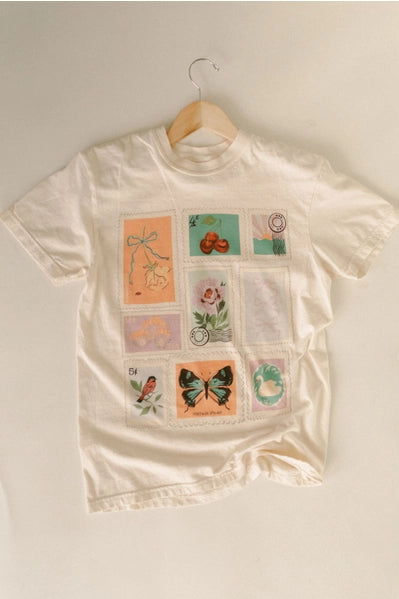 Spring Bloom Stamp Tee | Off White