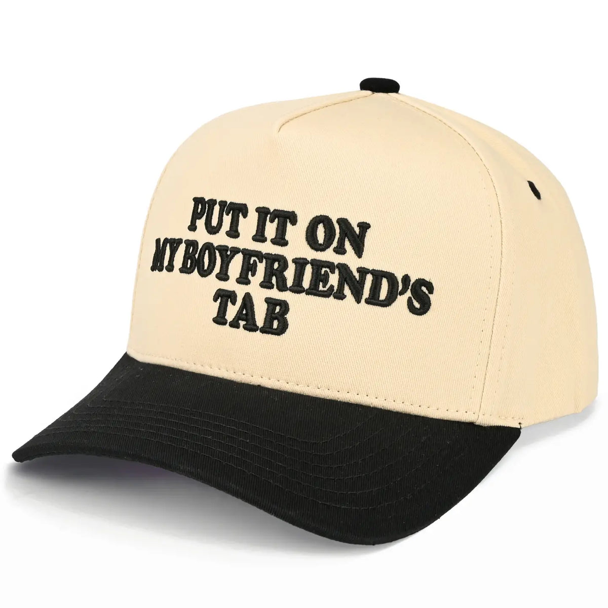 Put It On My Boyfriend's Tab Trucker Cap | Black