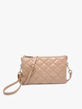 Riley High Gloss Crossbody Bag | Nude