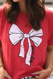 Game Day Bow Tee | Heather Red