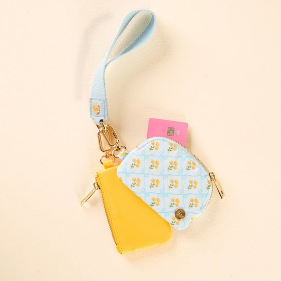Dynamic Duo Wristlet Pouches | Marigold Blue