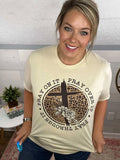 Pray On It Leopard Tee | Cream