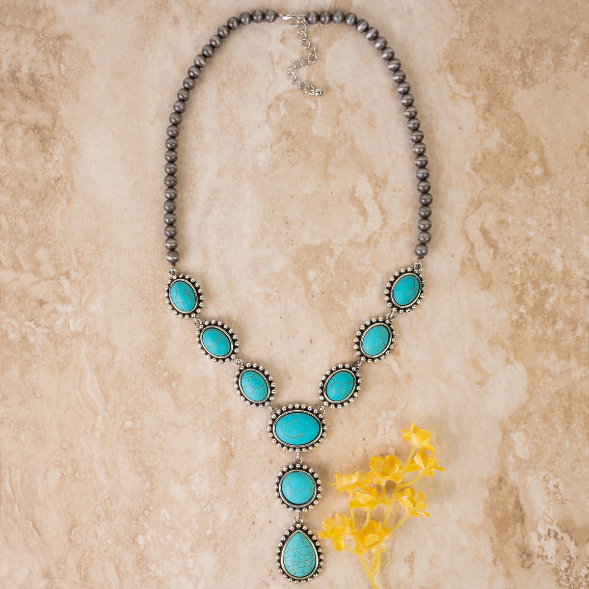 Western Necklace | Turquoise Silver