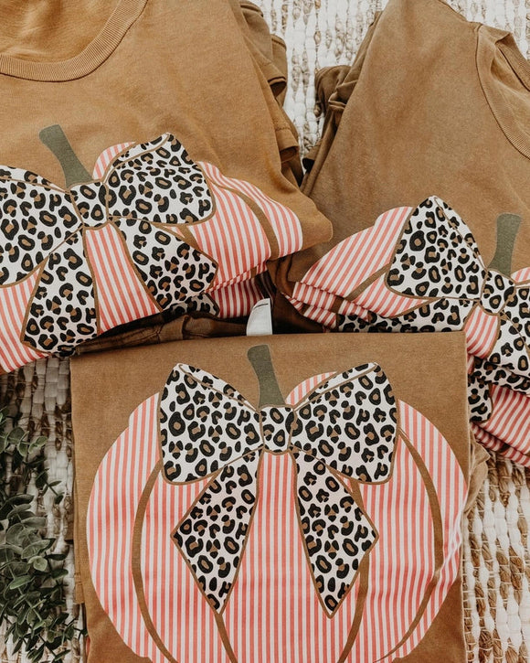 Seersucker Pumpkin Tee | Camel
