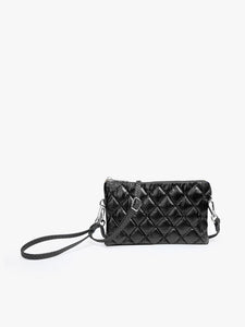 Riley Puffer Crossbody Bag | Black