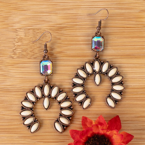 Western Earrings | Ivory Copper AB