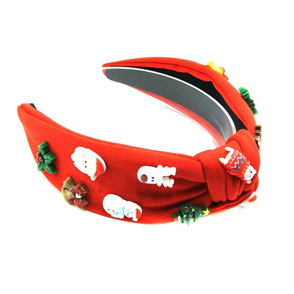 Christmas Theme Pin Headband | Red