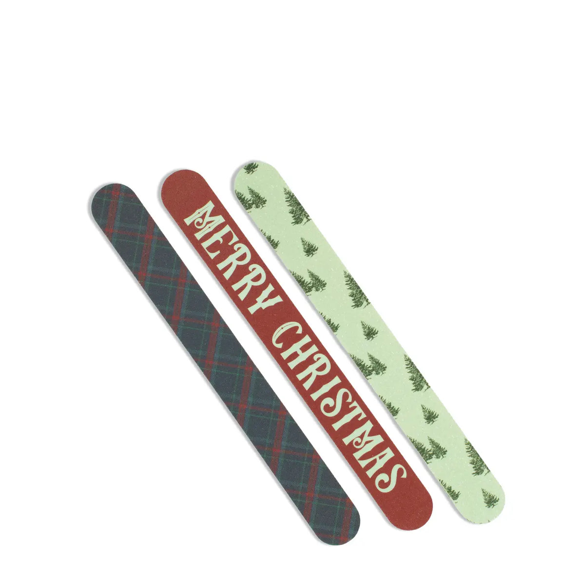 Merry Christmas Plaid Nail Files | Set of 3