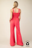 Buttery Soft Smocked Jumpsuit | Flamingo Pink