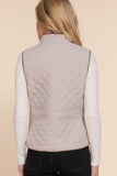 Quilted Padded Vest | Taupe