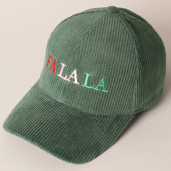 Fa La La Corduroy Cap | Sage Green