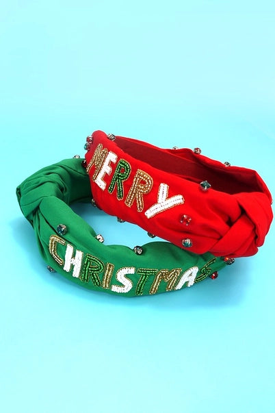 Merry Christmas Beaded Headbands | Various