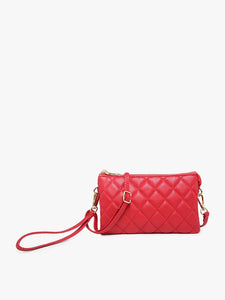 Riley Quilted Crossbody Bag | Red