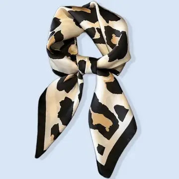 Silky Wild Rag Scarf | Black Leopard