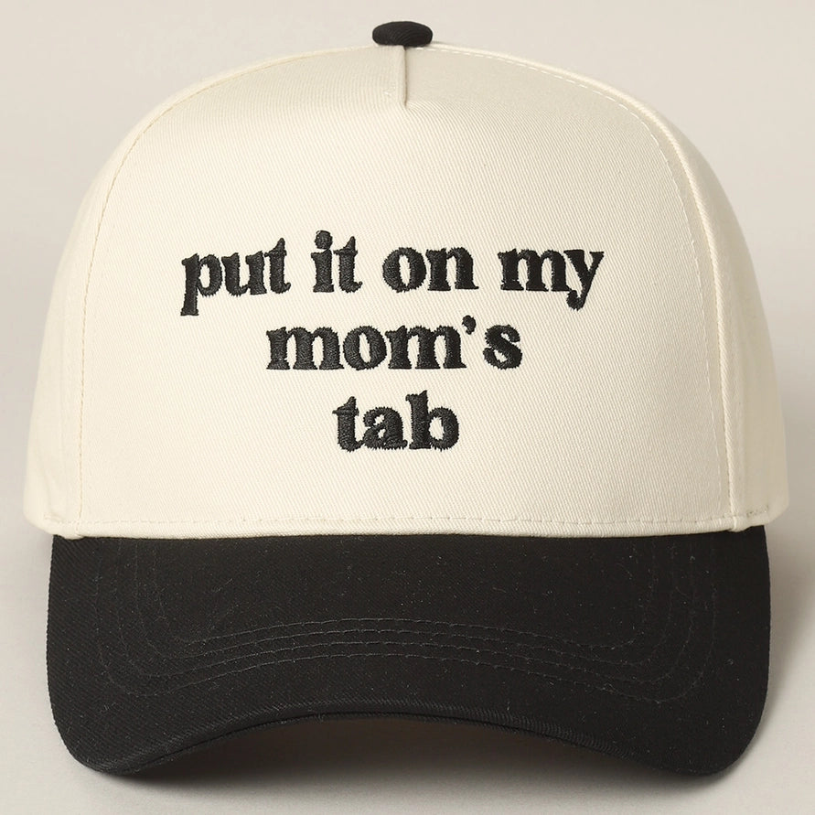 Put It On My Mom's Tab Trucker Cap | Black