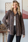 Lightweight Button Down Shacket | Brown Leopard