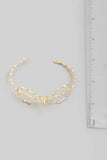 Bow Twist Bracelet Cuff | Gold