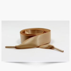 Silk Satin Shoe Laces | Gold
