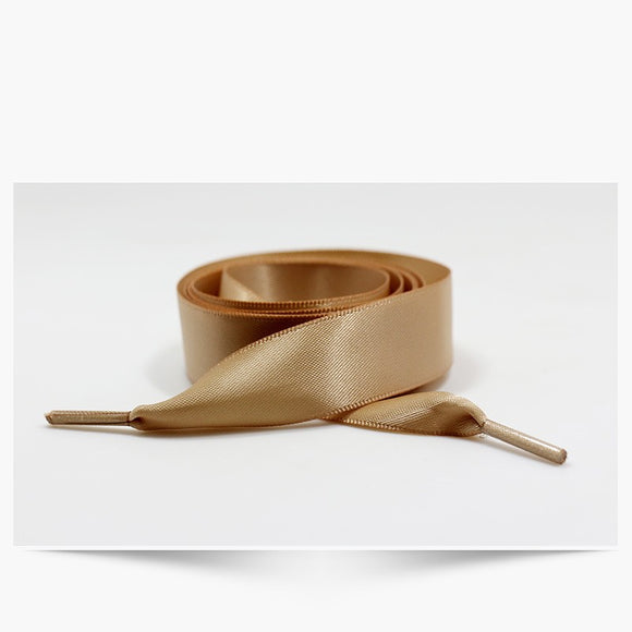 Silk Satin Shoe Laces | Gold