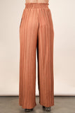 Wide Leg Pleated Pants | Camel