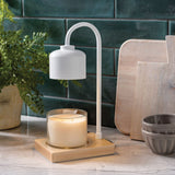 Arched Candle Warmer | White+Wood