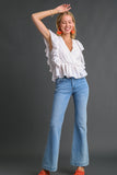 Ruffled Peplum Top | Off White