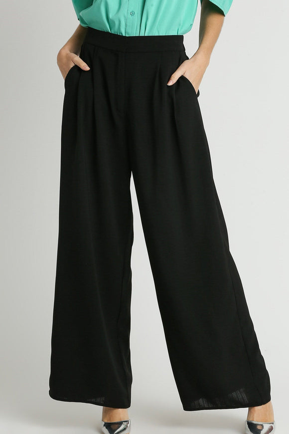 High Waist Trouser Pants | Black