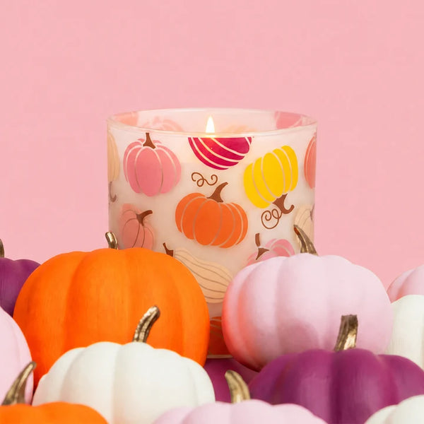 Sweet Grace Pumpkin Decal Candle