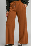 Luxe Knit Collared Top+Wide Leg 2pc Set | Terracotta