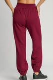 Luxe Knit Collared Top+Jogger 2pc Set | Merlot