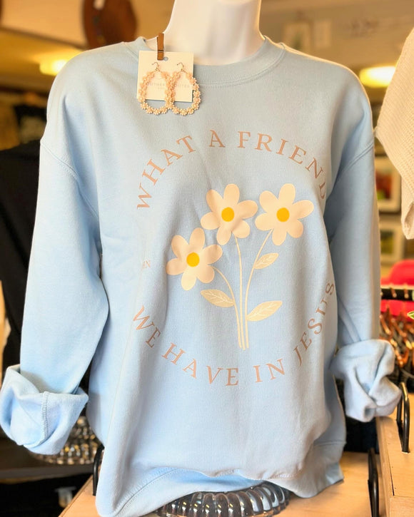 What A Friend We Have In Jesus Sweatshirt | Blue