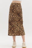 Leopard Midi Skirt | Camel