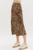 Leopard Midi Skirt | Camel