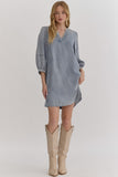 Washed Denim Dress | Blue