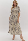 Floral Tiered Maxi Dress | Cream