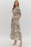 Floral Tiered Maxi Dress | Cream