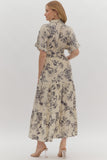 Floral Tiered Maxi Dress | Cream