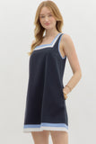 Color Block Sleeveless Dress | Navy