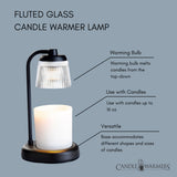Fluted Glass Candle Warmer | Black